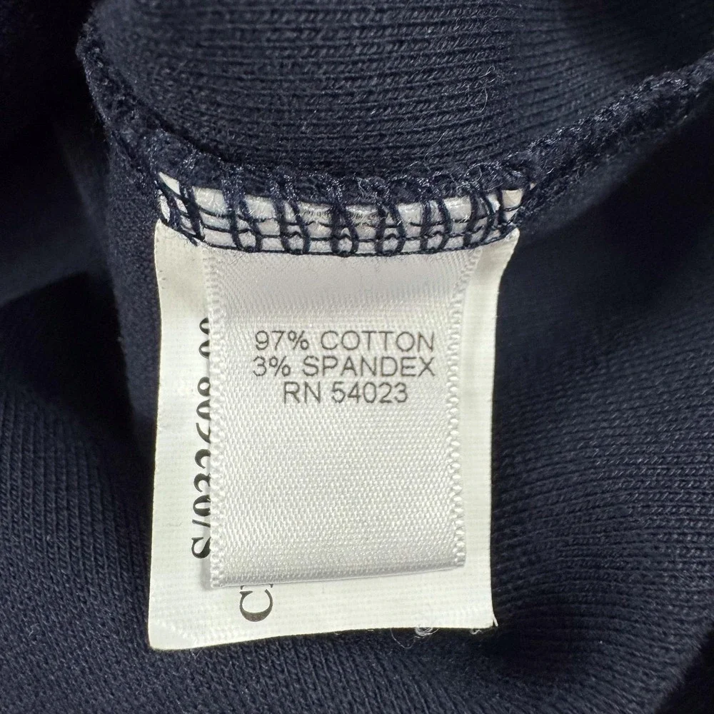Banana Republic Sweater Mens Large Blue 1/4 Zip Mock Neck Pullover Knit Preppy
